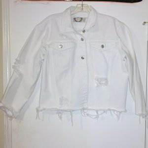 Denim distress jacket